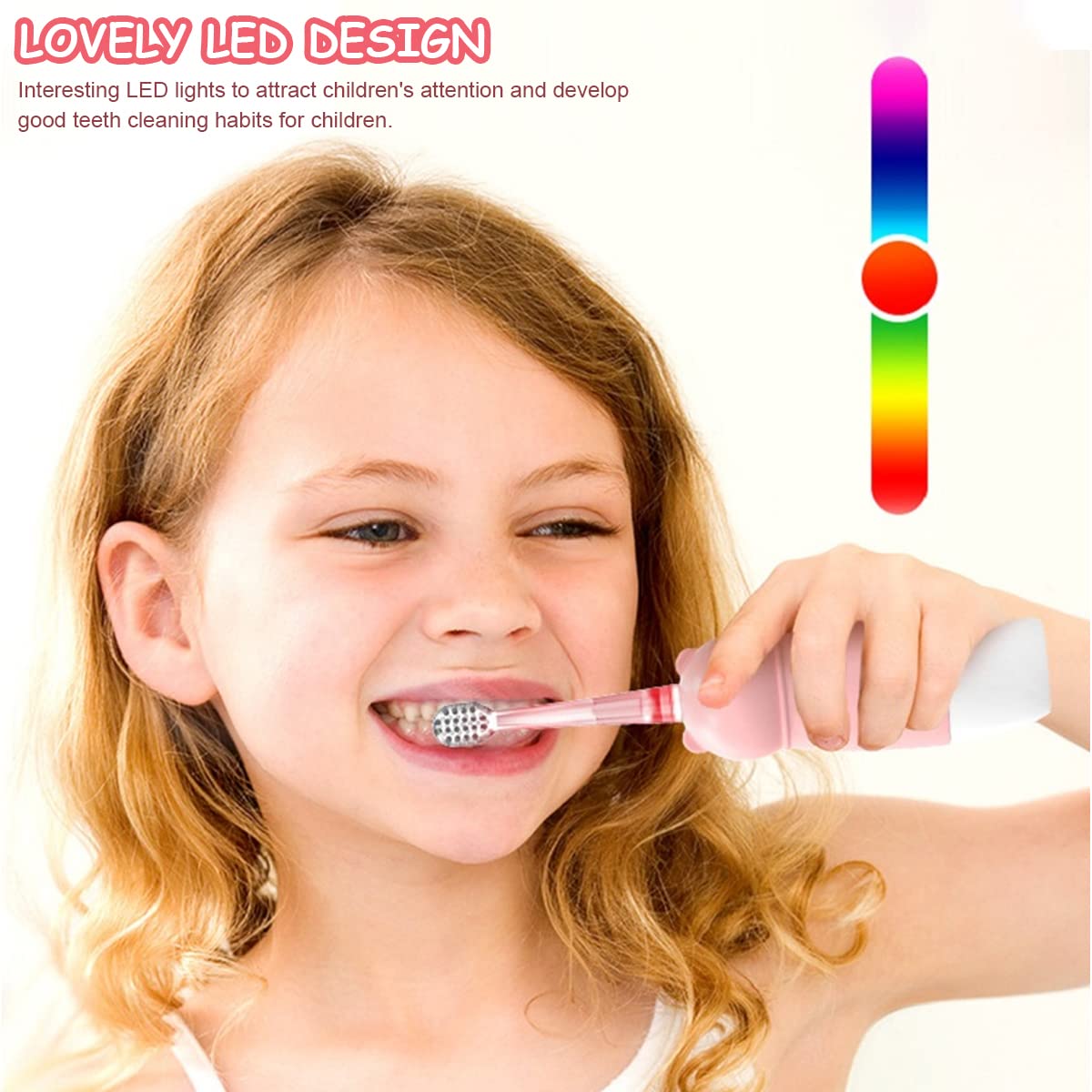 HANNEA Electric Toothbrush For Kids with 3 Brush Head, Soft Dupont Kids Electric Toothbrush with LED Light Design, Battery Powered U Shaped Toothbrush For Kids, Automatic Brush for Kid 8-12, 2-5 HANNEA Electric Toothbrush For Kids with 3 Brush Head, Soft Dupont Kids Electric Toothbrush with LED Light Design, Battery Powered U Shaped Toothbrush For Kids, Automatic Brush for Kid 8-12, 2-5